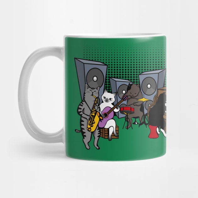 Rocking Cat Jazz Band by LefTEE Designs